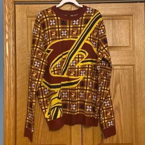 Cavaliers Wine Big Logo Christmas Ugly Sweater size 2XL NWT